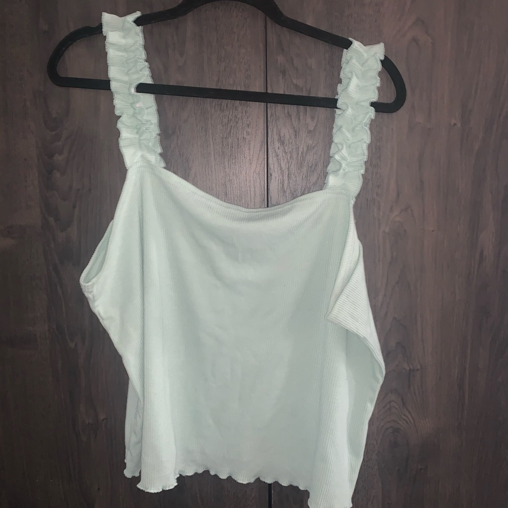 RUFFLE TANK TOP BOOHOO